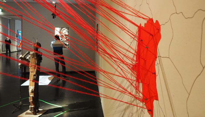 Exhibition “Megalopolis – Stimmen aus Kinshasa” at Grassi Museum, Leipzig. (photo: Claudia Pfitzner)