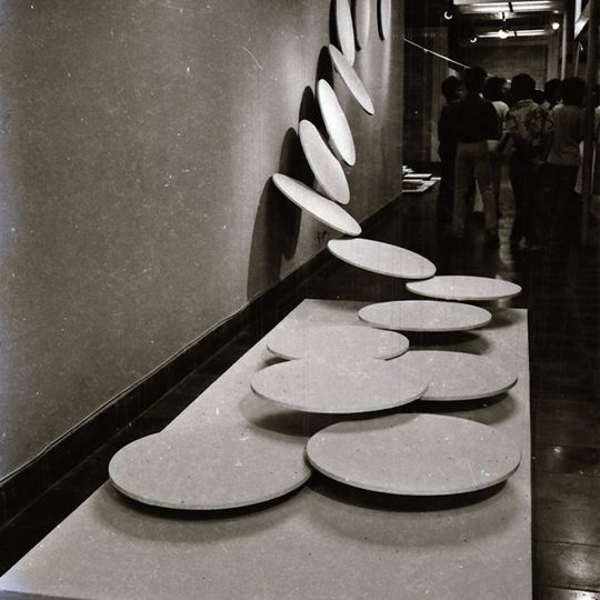 Danarto, Kanvas Kosong – Empty Canvases, exhibition view, Gerakan Seni Rupa Baru Indonesia (New Art Movement), 1979. With permission from FX Harsono Collection, Indonesia Visual Art Archive (IVAA), digitised by Hyphen & IVAA.