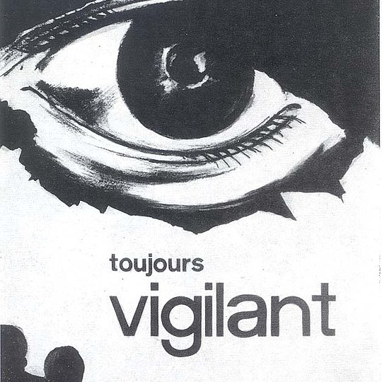 L’oeil du militant, toujours vigilant, Mulumba Kayembe, 1973. Photo: R. Tchibozo, tirée du catalogue de l’exposition.