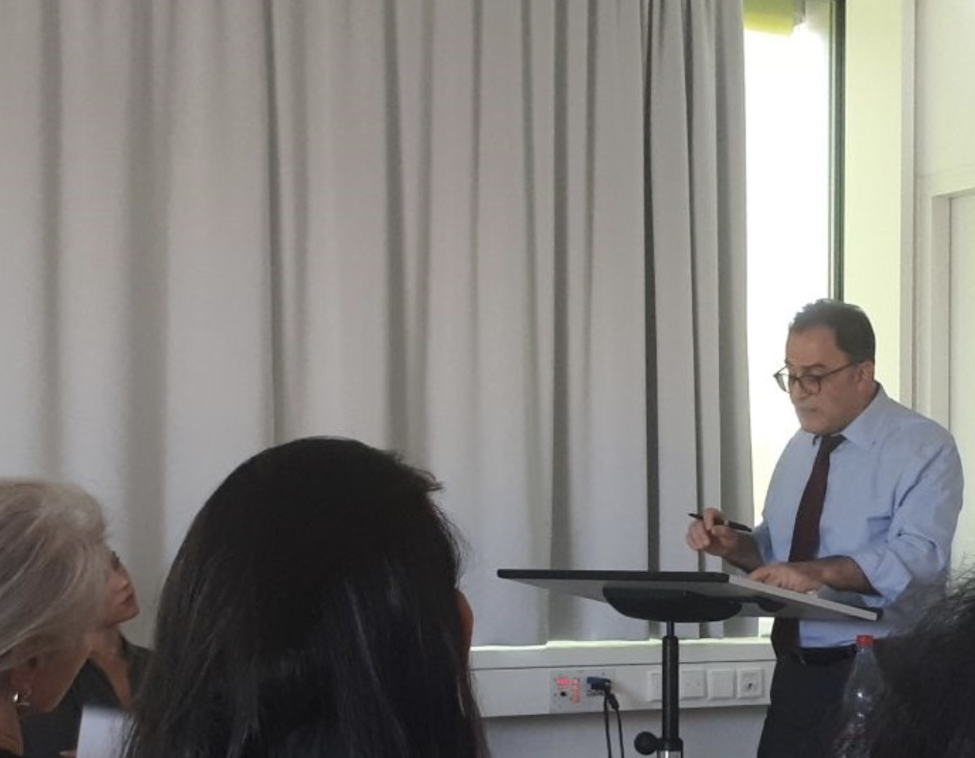 A speaker giving a keynote.