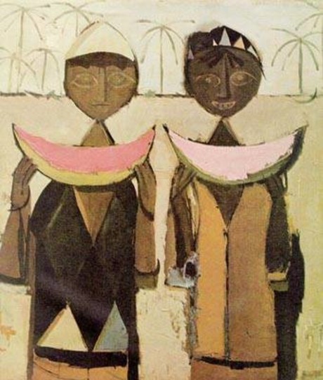 Jawad Salim: Two Boys Eating Melon, 1958.